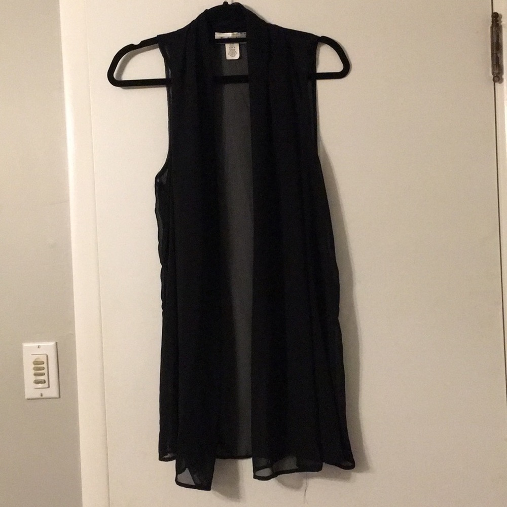 Dressy black sleeveless shirt